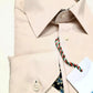 EKLAM men's shirt with spread collar, sand colour