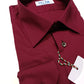 Chemise homme EKLAM à col italien bordeaux