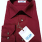 Camicia uomo EKLAM colletto francese color bordeaux