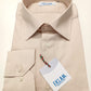 EKLAM men's shirt with spread collar, sand colour