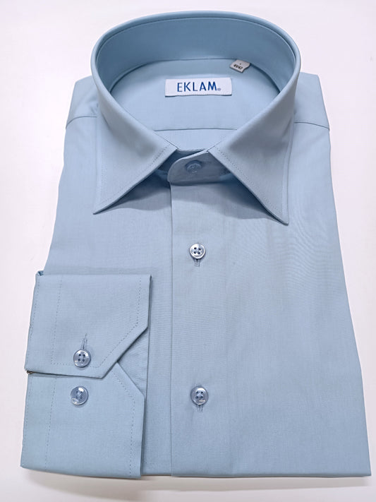 Camicia uomo con colletto francese color azzurro EKLAM TECH - NEW