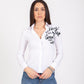 EKLAM women's white cotton shirt