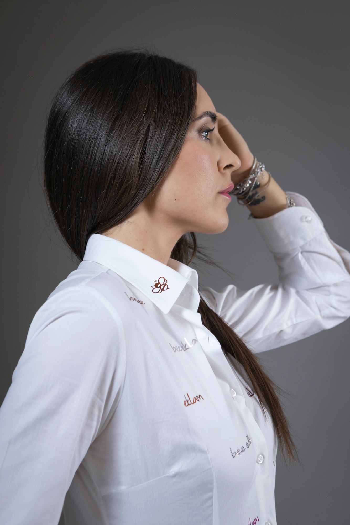 Camicia donna EKLAM cotone stampa apine