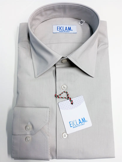 Camicia uomo EKLAM colletto francese grigio perla