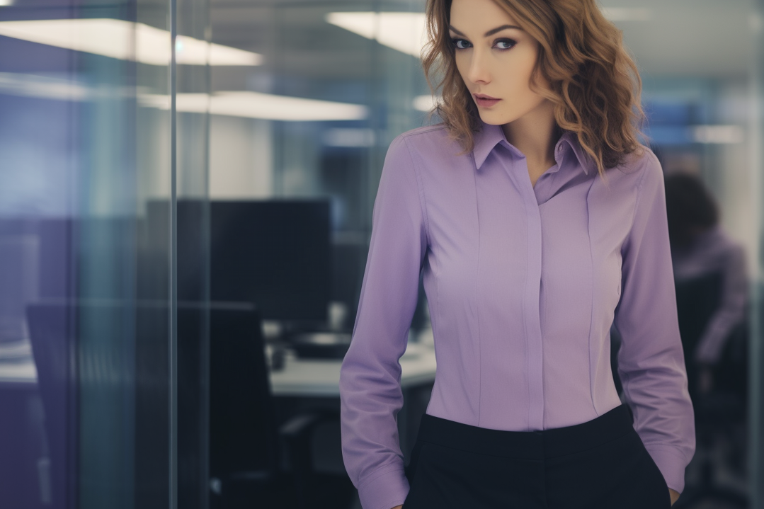 Women's sleeve blouse violet