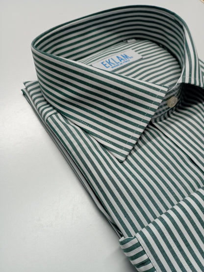 Chemise homme rayée à col italien EKLAM