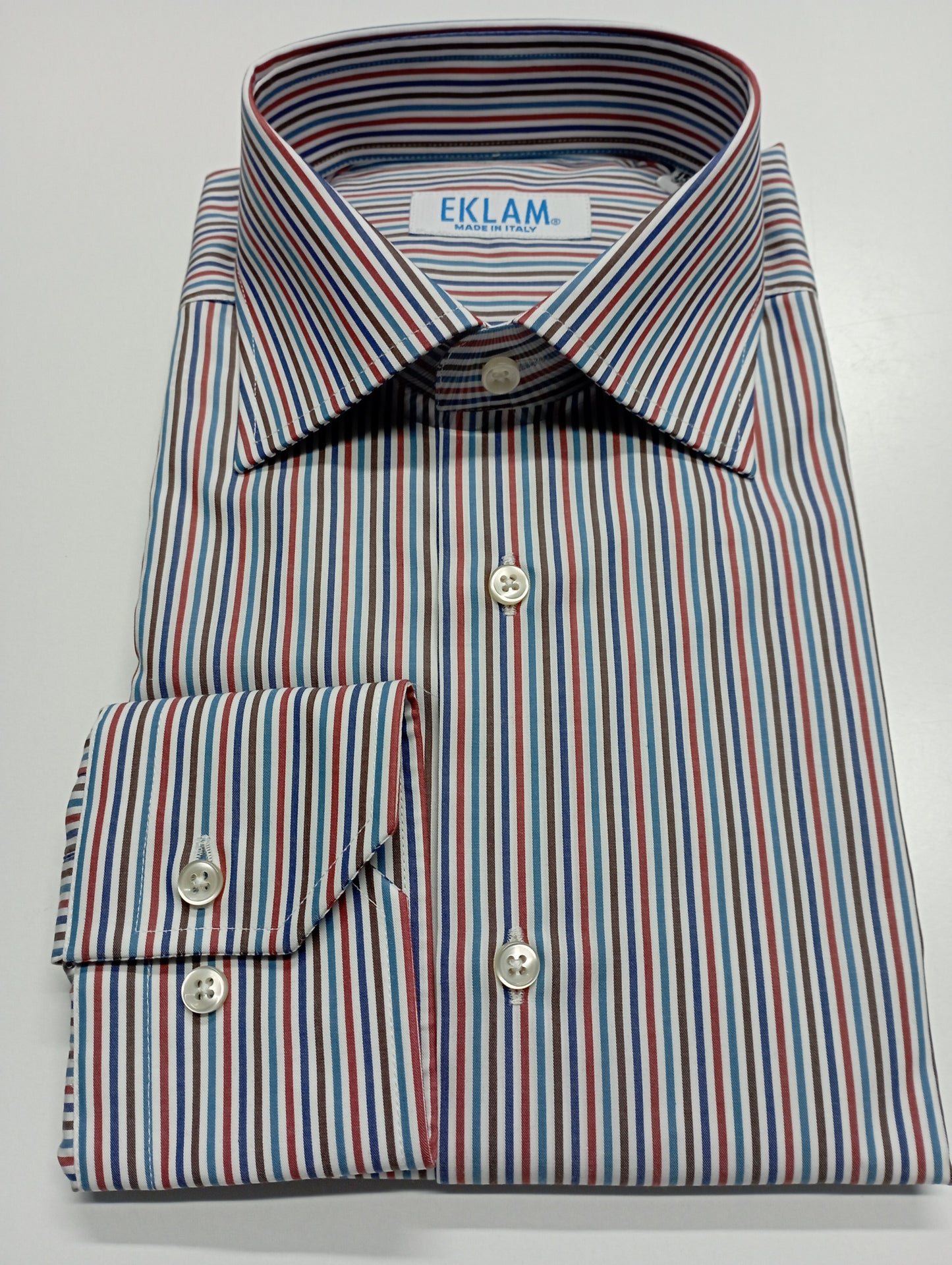 EKLAM striped men's shirt with French collar