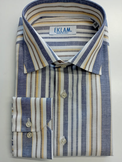 Camicia riga-bacchetta EKLAM colletto francese