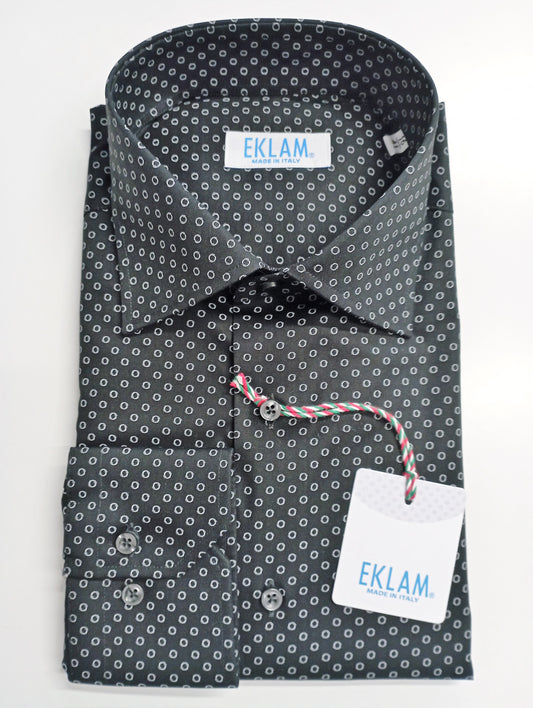 EKLAM printed men's shirt with French collar