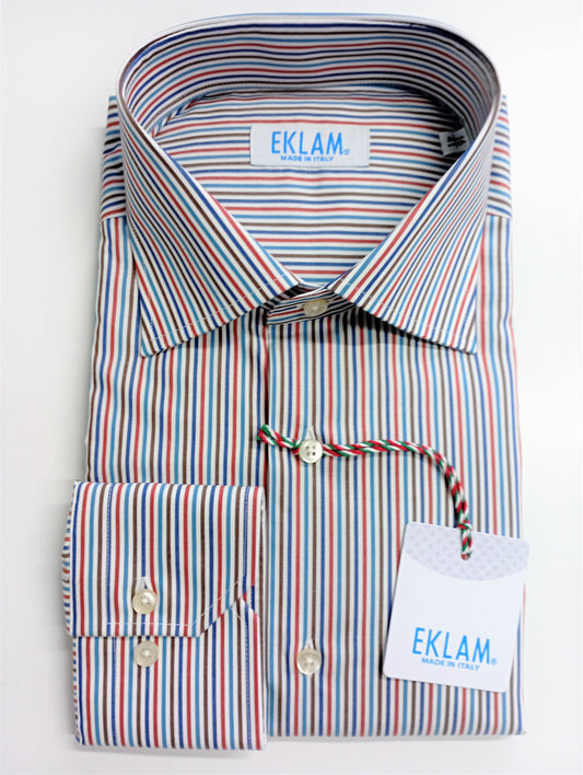 EKLAM striped men's shirt with French collar