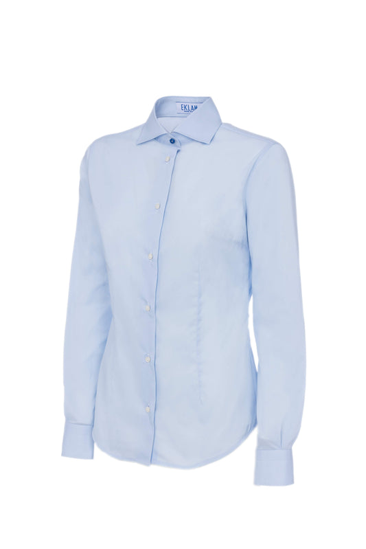 Women's sleeve blouse light blue